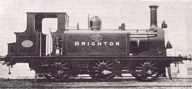 0-6-0 Terrier-Class locomotive LBSCR 40 "Brighton", built at Brighton Locomotive Works in 1878
