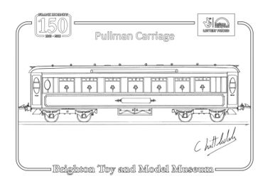 2013: Hornby No.2 Special Pullman carriage, colouring-in sheet (Chris Littledale)