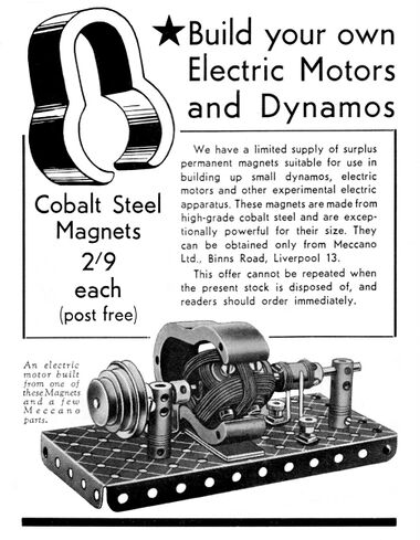 1939: "Build your own Electric Motors and Dynamos"