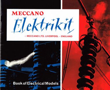 Front cover of the Elektrikit manual, The Meccano Elektrikit Book of Models