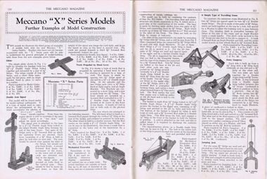 Meccano "X"-Series Models: Further Examples of Model Construction", Meccano Magazine, March 1933