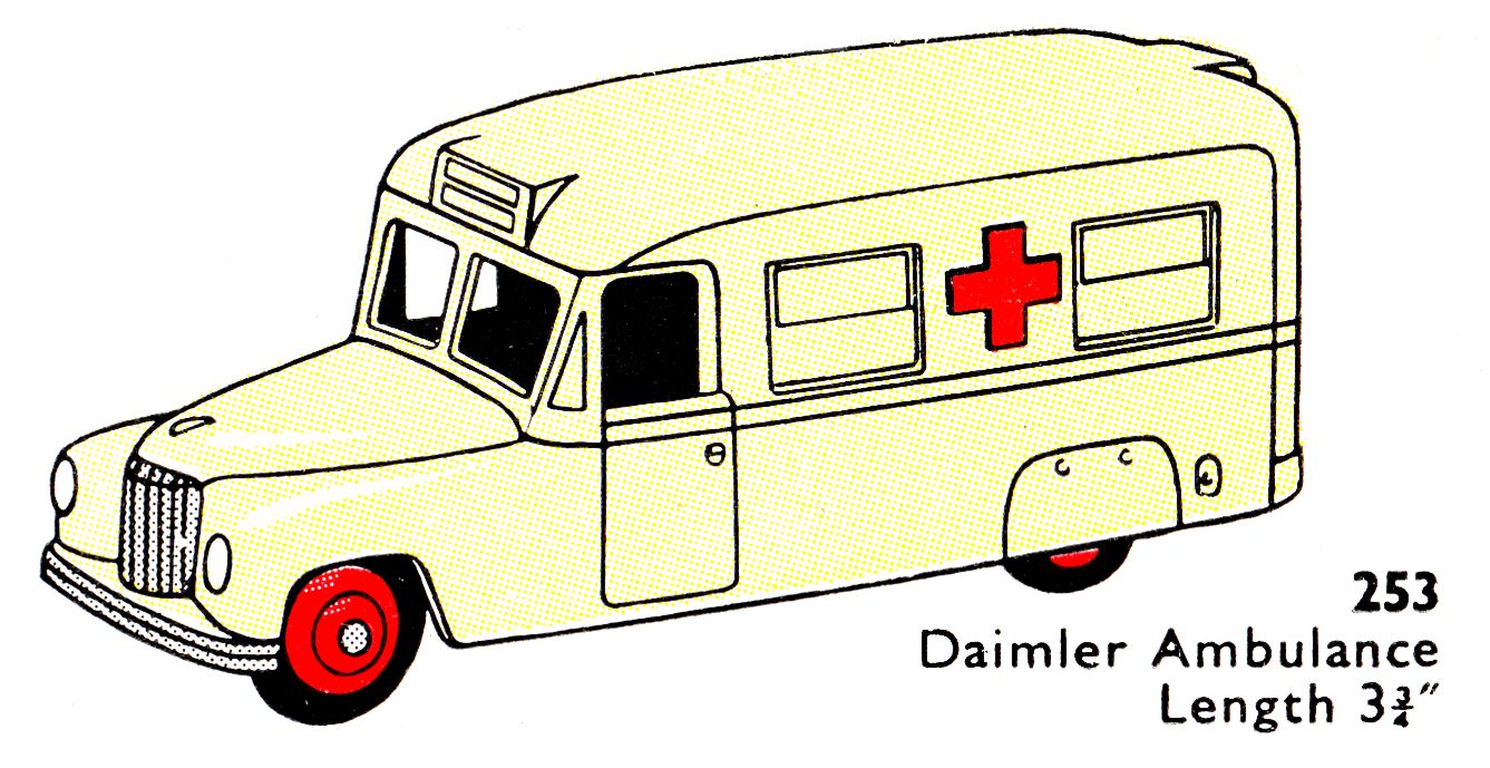 Daimler Ambulance (Dinky Toys 253) - The Brighton Toy and Model Index