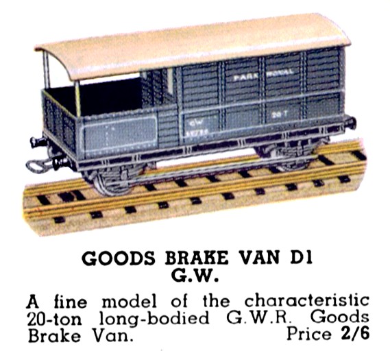 Filegoods Brake Van Gw Hornby Dublo D1 Hbot 1939 The Brighton