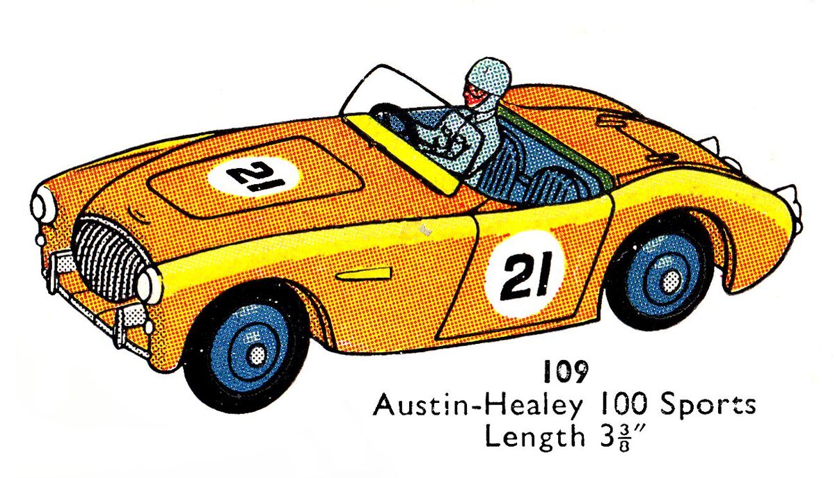 Austin Healey 100 Sports Car (Dinky Toy 109) - The Brighton Toy