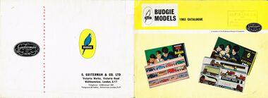 1963: Catalogue showing the new "Budgie Models" , and emphasising Guiterman as the new owners