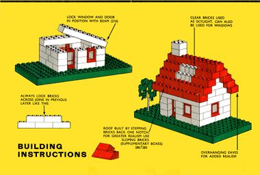 Lego roof bricks history 1962