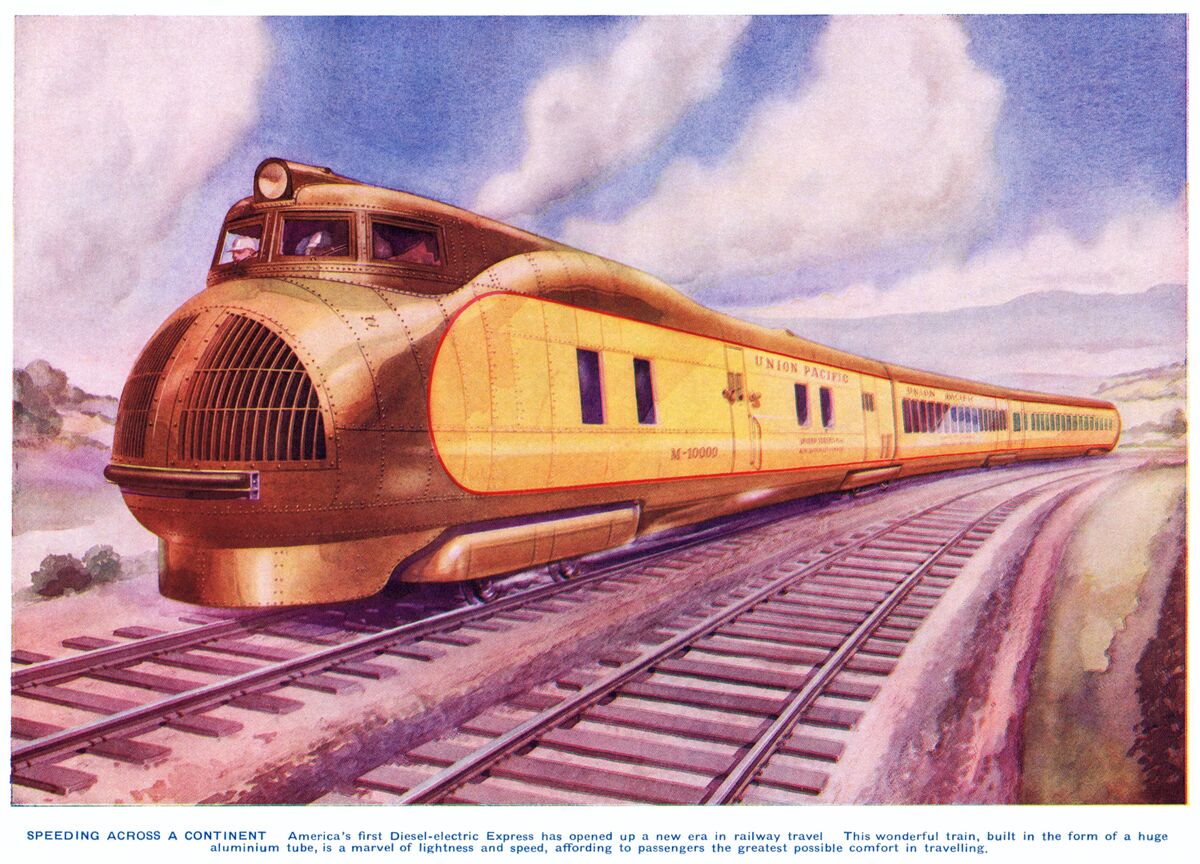 Union Pacific M-10000 Streamlined Train (1934-1941), a.k.a. "tin worm