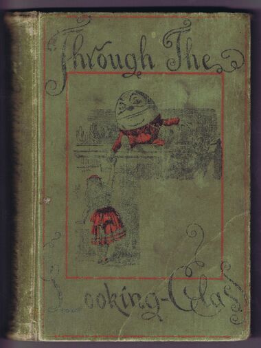 1894: cover of an early edition of "Through the Looking-Glass"
